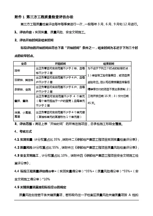 第三方工程质量检查评估办法