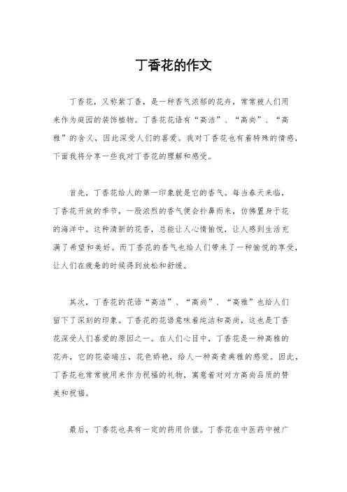 丁香花的作文