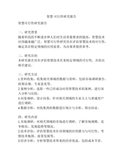 智慧 可行性研究报告