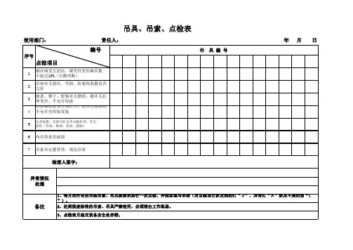 吊具点检表