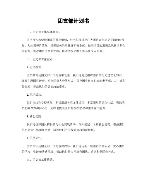 团支部计划书