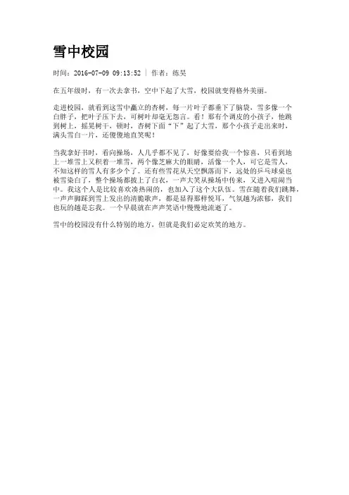 雪中校园