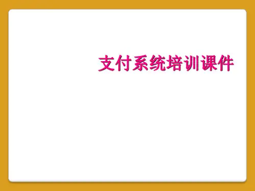 支付系统培训课件