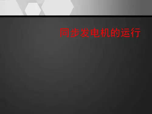 同步发电机的运行  ppt课件