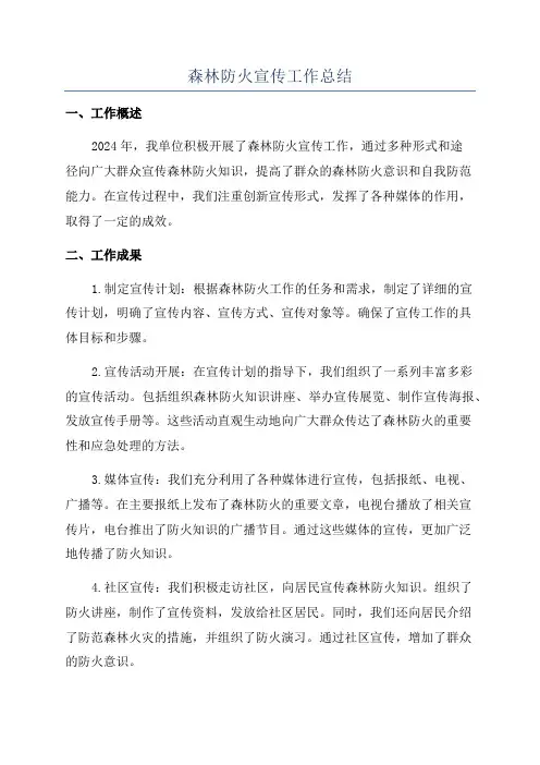 森林防火宣传工作总结