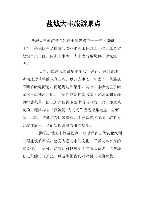 盐城大丰旅游景点