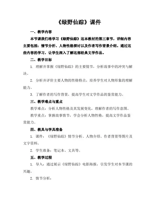 《绿野仙踪》课件