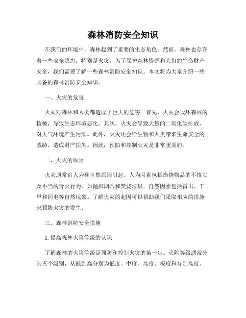 森林消防安全知识