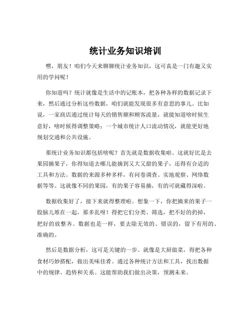 统计业务知识培训