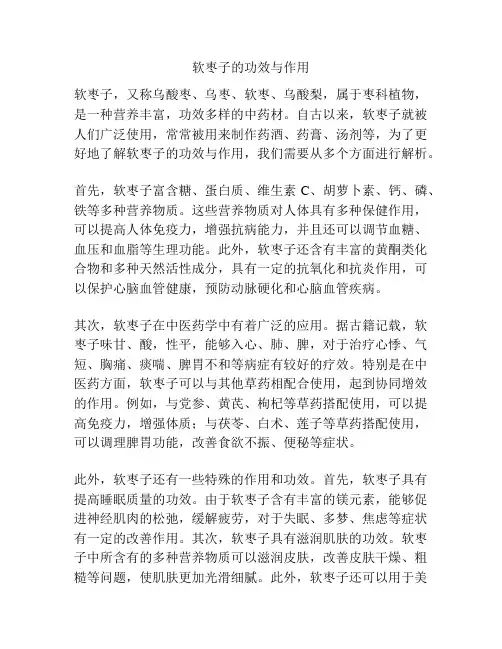 软枣子的功效与作用