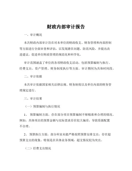 财政内部审计报告