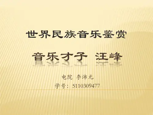 音乐才子  汪峰