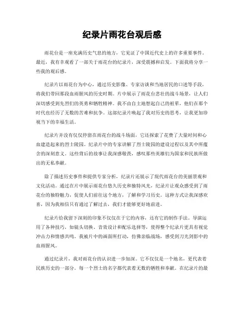纪录片雨花台观后感