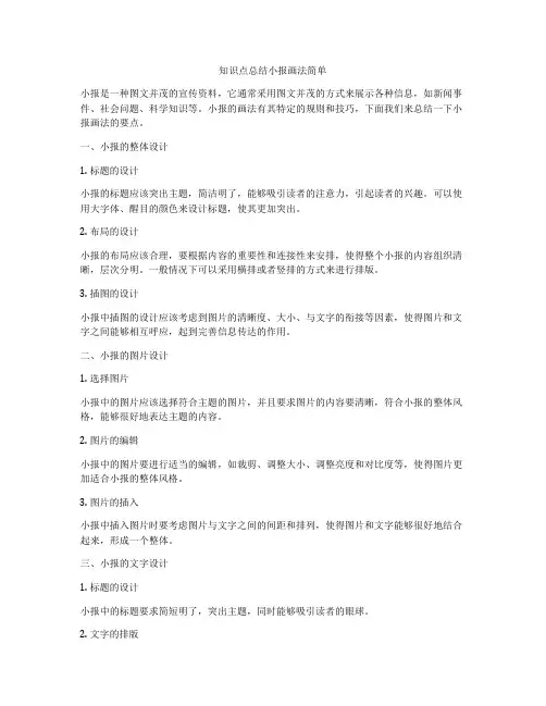 知识点总结小报画法简单