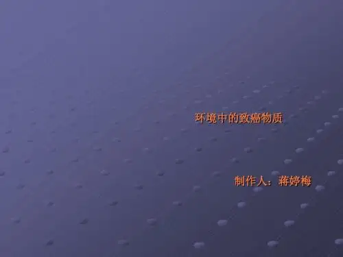 环境中的致癌物质ppt课件