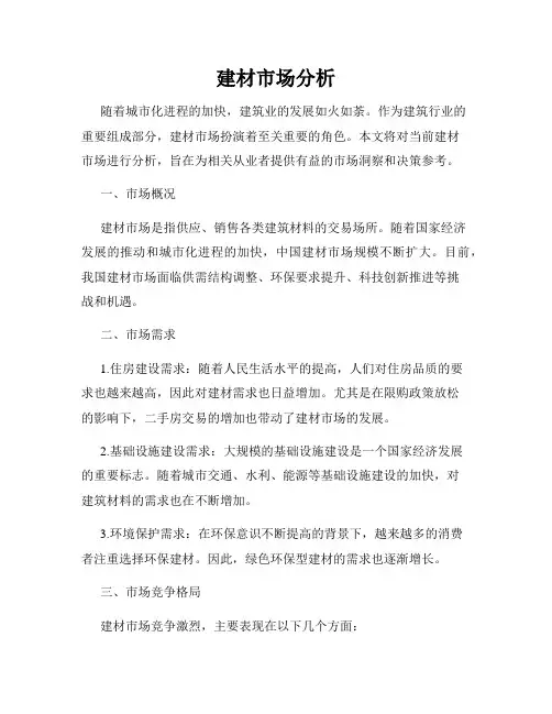 建材市场分析
