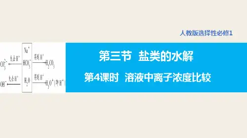 3.3.4溶液中离子浓度比较课件高二化学(人教版选择性必修1)