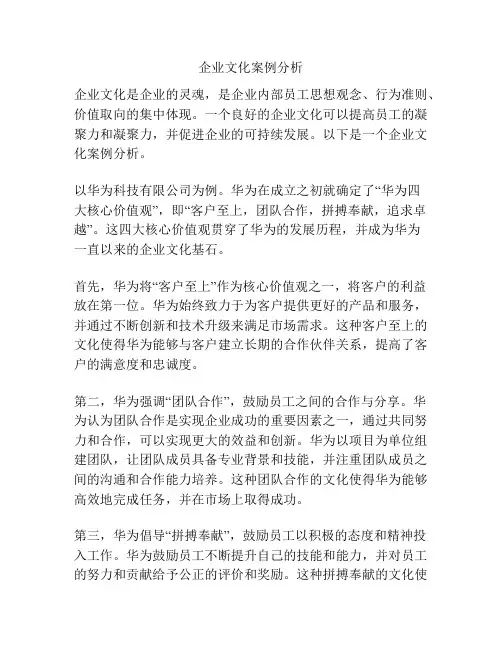 企业文化案例分析