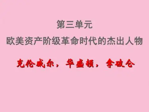 高中历史3.1 英国革命的领导者克伦威尔 课件3(人教版选修4)(优秀课件)