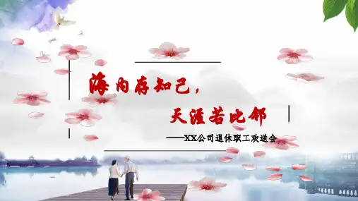 PPT模板公司单位退休职工员工欢送会茶话会回顾相册纪念册