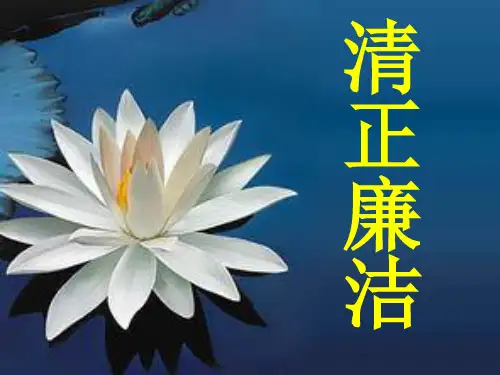 清正廉洁宣传PPT
