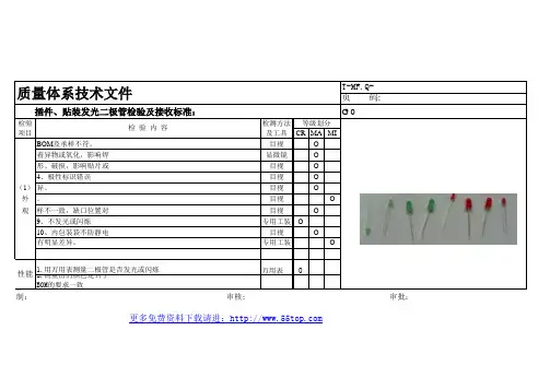 发光二极管检验及接收标准