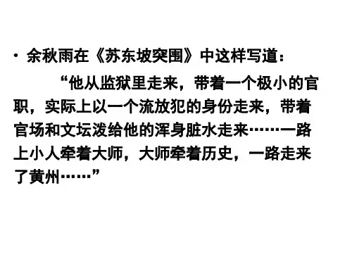 高一语文下学期 必修四 苏轼《定风波》