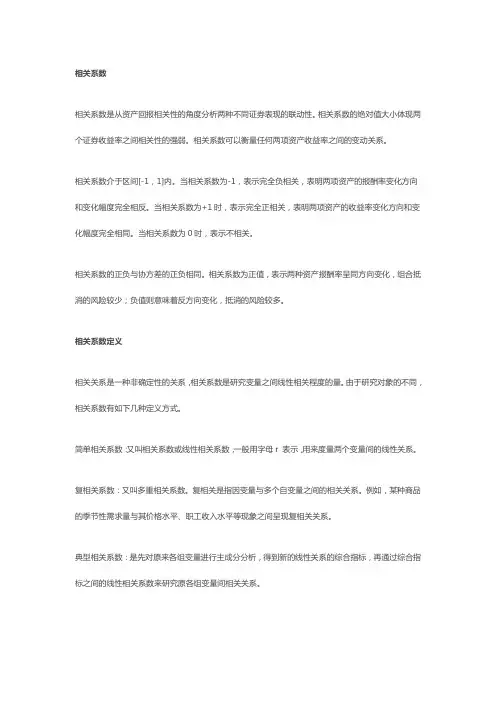 相关系数是什么意思