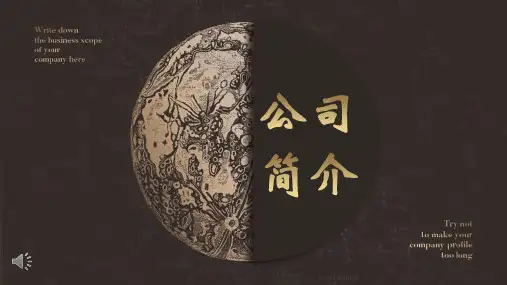 棕色公司简介英文ppt介绍