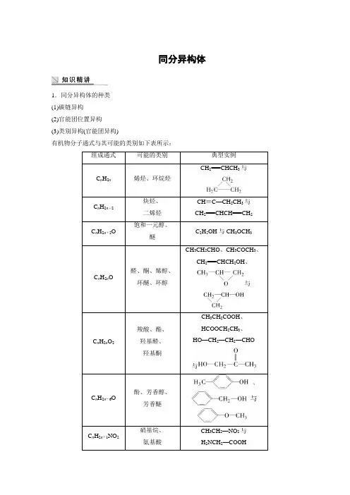 高考化学同分异构体