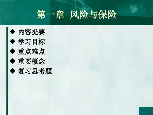 第一章风险与保险课件