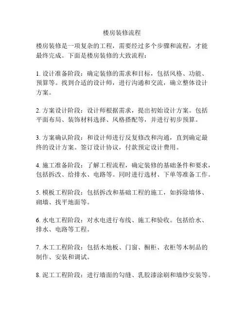 楼房装修流程