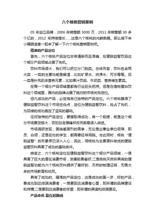 六个核桃营销案例