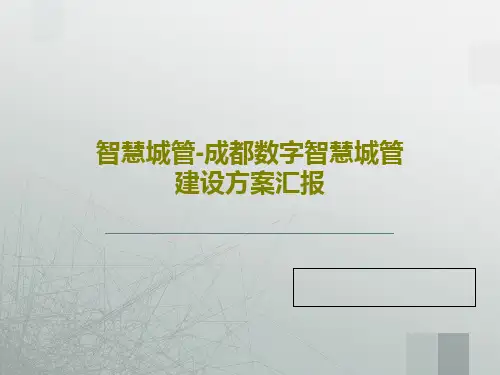 智慧城管-成都数字智慧城管建设方案汇报PPT文档共33页