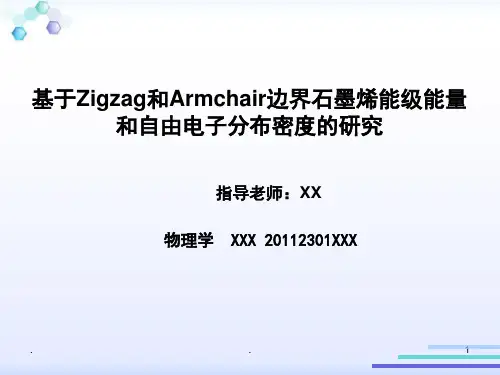 (推荐下载)基于Zigzag边界和Armchair边界石墨烯能级能量和自由电子分布密度的研究演示课件