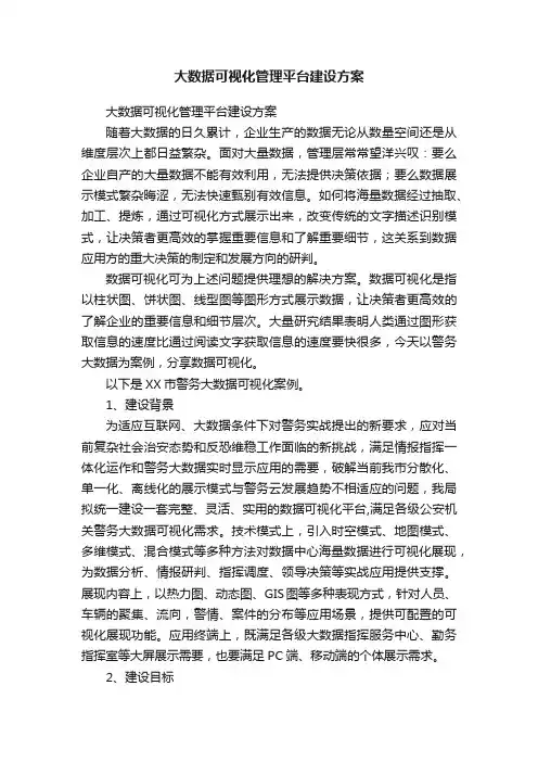 大数据可视化管理平台建设方案