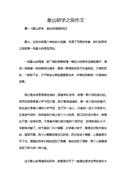象山研学之旅作文