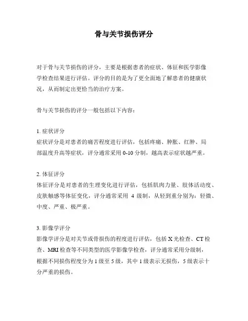 骨与关节损伤评分