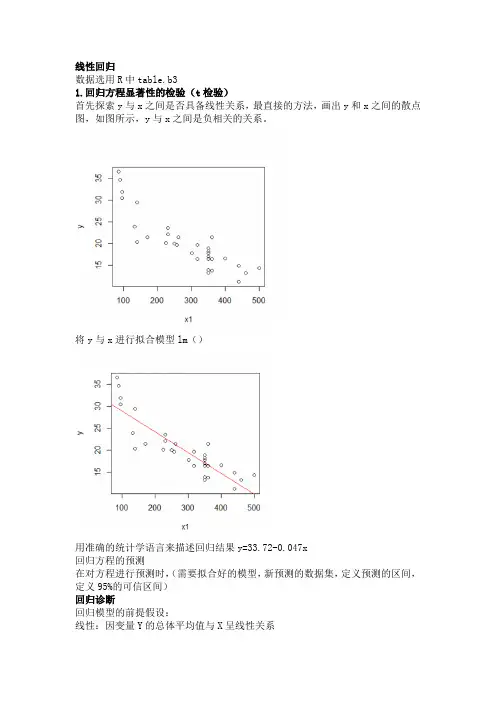 回归方程显著性的检验(t检验)