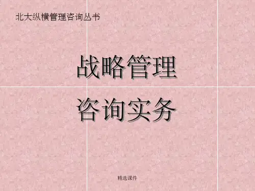 战略管理咨询实务
