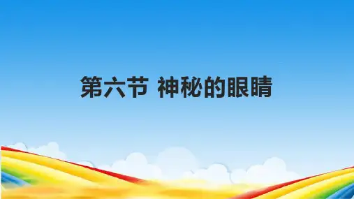 神奇的眼睛沪科版物理八年级全一册