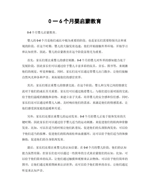 0一6个月婴启蒙教育