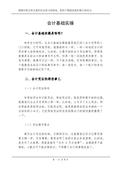 会计基础实操