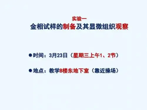 金属材料组织与性能的控制概述PPT(58张)