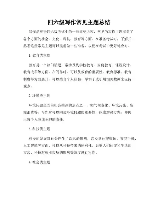 四六级写作常见主题总结