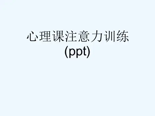 心理课注意力训练(ppt)