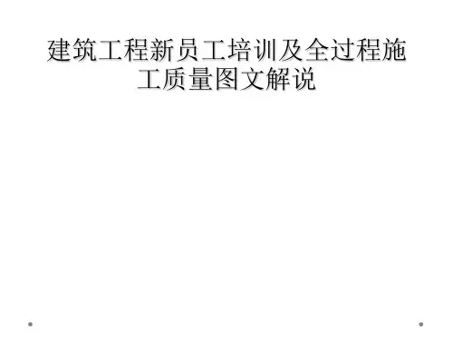建筑工程新员工培训及全过程施工质量图文解说