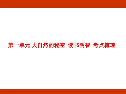 统编版语文二年级上册第一单元 大自然的秘密 考点梳理 课件(共35张PPT)