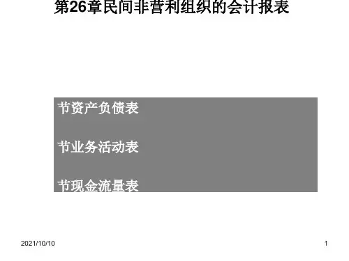 第26章 民间非营利组织的会计报表