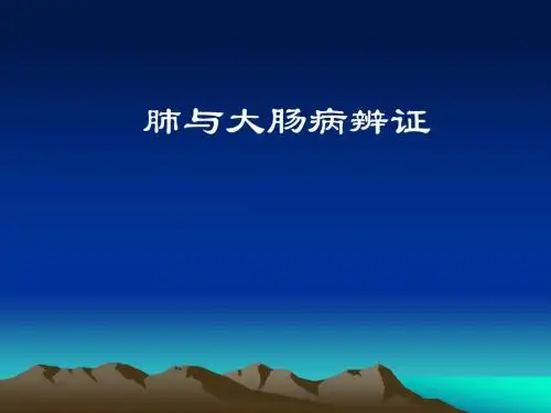 肺与大肠病辨证课件
